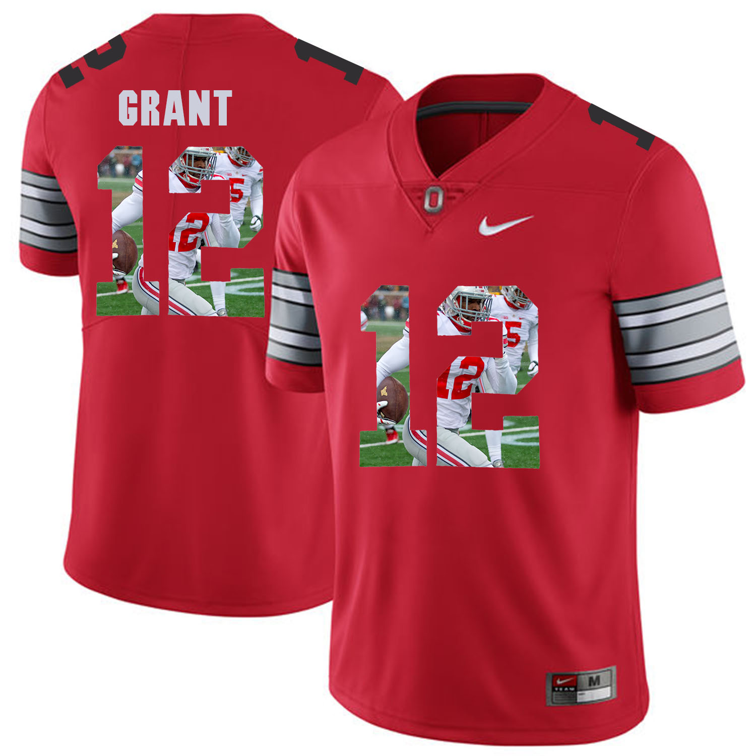 Men Ohio State #12 Grant Red Fashion Edition Customized NCAA Jerseys